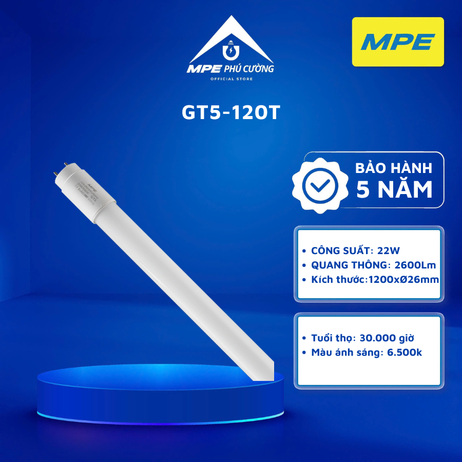 [HỎA TỐC] (5 NĂM BẢO HÀNH) (CHÍNH HÃNG) MPE - Đèn led tuýp thủy tinh và máng đèn không bao gồm bóng, bóng đèn tuýp