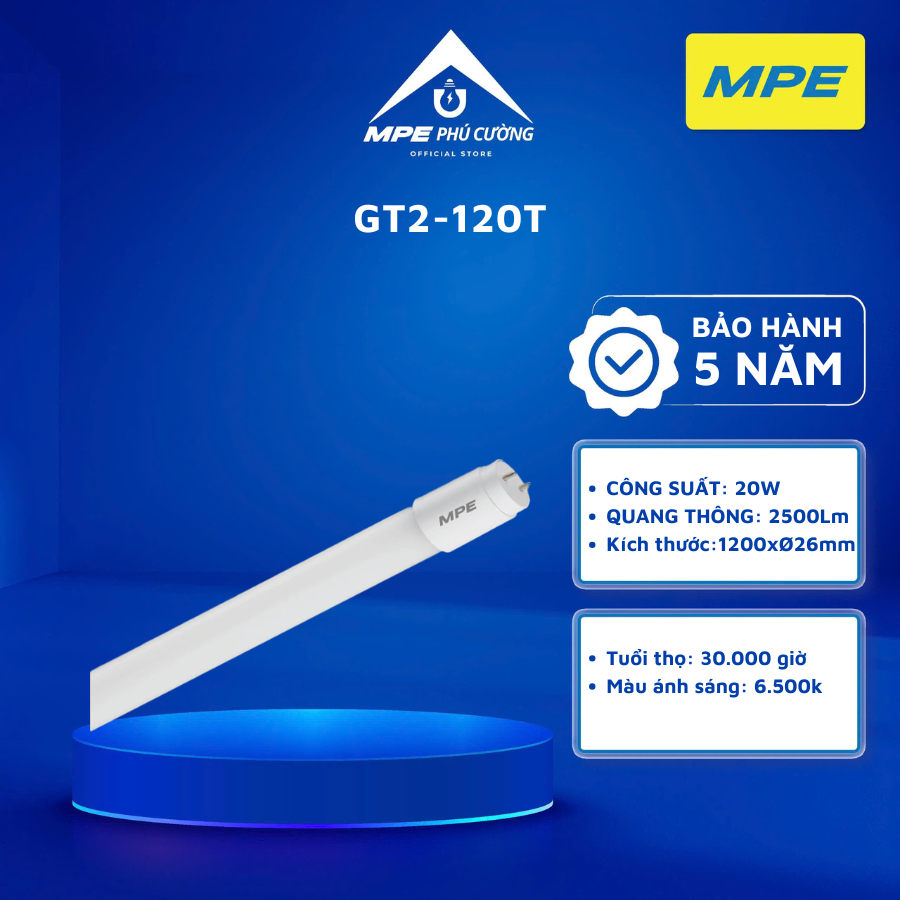 [HỎA TỐC] (5 NĂM BẢO HÀNH) (CHÍNH HÃNG) MPE - Đèn led tuýp thủy tinh và máng đèn không bao gồm bóng, bóng đèn tuýp