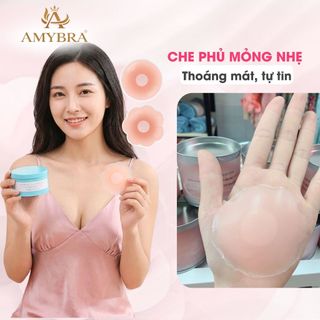 Miếng Dán Ti Silicon Trong Suốt,Hộp Dán Ti 5 Cặp Che Nhũ Hoa Sử Dụng Được Nhiều Lần AMYBRA H02-D306