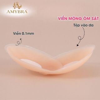 Miếng Dán Ti Silicon Trong Suốt,Hộp Dán Ti 5 Cặp Che Nhũ Hoa Sử Dụng Được Nhiều Lần AMYBRA H02-D306