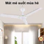 OIMIU Ba Cánh Quạt trần Có công tắc Ba tốc độ có thể điều chỉnh 75w 56 inch Gió thổi mạnh