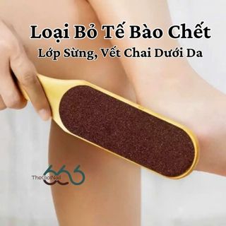 Cây Chà Gót Chân Cán Gỗ 2 Mặt Cao Cấp - Dụng Cụ Tẩy Tế Bào Chết Gót Chân Mềm Mịn Cho Spa Và Cá Nhân THEGIOINAIL666