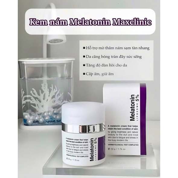 Kem Dưỡng Trắng Da Mờ Nám,Tàn Nhang, Chống Lão Hóa Maxclinic Time Return Melatonin Cream 50g-ThyLee