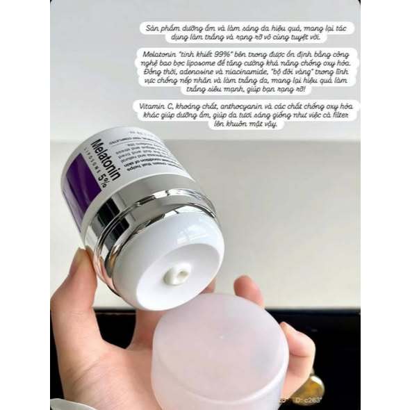 Kem Dưỡng Trắng Da Mờ Nám,Tàn Nhang, Chống Lão Hóa Maxclinic Time Return Melatonin Cream 50g-ThyLee