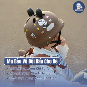 Mũ Bảo Hiểm Trẻ Em Tai Bèo GutyKids Nón Bảo Hiểm Tuỳ Chỉnh Kích Thước, Phù Hợp Cho Bé Từ 3 - 10 Tuổi, Thiết Kế Gọn Nhẹ
