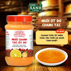 Muối chanh tắc ớt đỏ hủ nhựa 260g nguyên liệu tươi ngon đặc biệt Trang Trại Sạch Thôn Xanh Farm