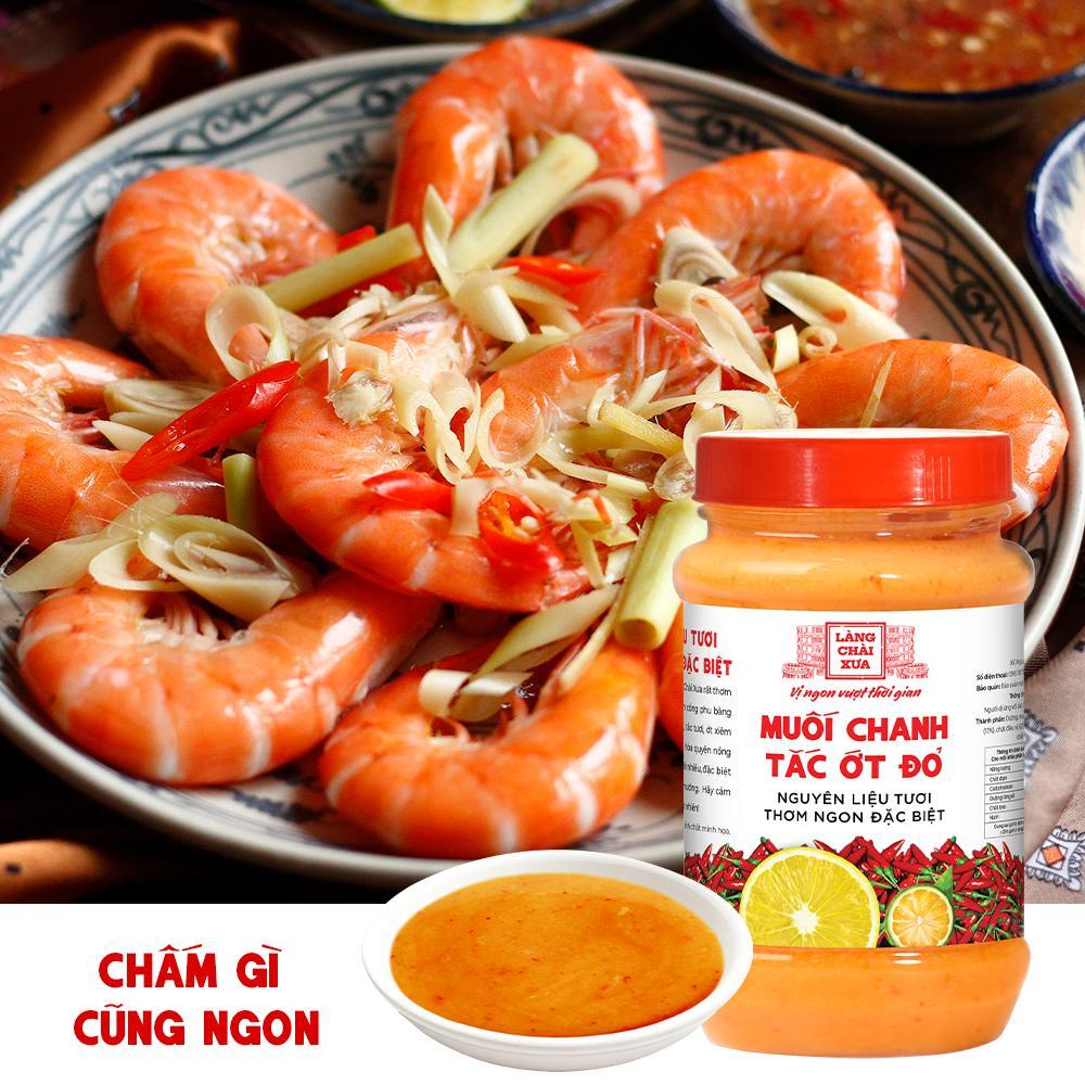 Muối chanh tắc ớt đỏ hủ nhựa 260g nguyên liệu tươi ngon đặc biệt Trang Trại Sạch Thôn Xanh Farm