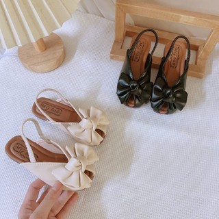MỚI FORM NHỎ TĂNG SIZE Sz 21-35 Dép Sandal Giày Búp Bê Hở Mũi Đính Nơ Quai Chun Đế Dẻo Mềm Êm Chân Cho Bé Gái K169