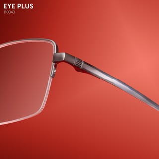 Kính Nửa Viền Titanium Chữ Nhật Eye Plus 110343 Gọng Mảnh Nhẹ, Phong Cách Hiện Đại Sang Trọng