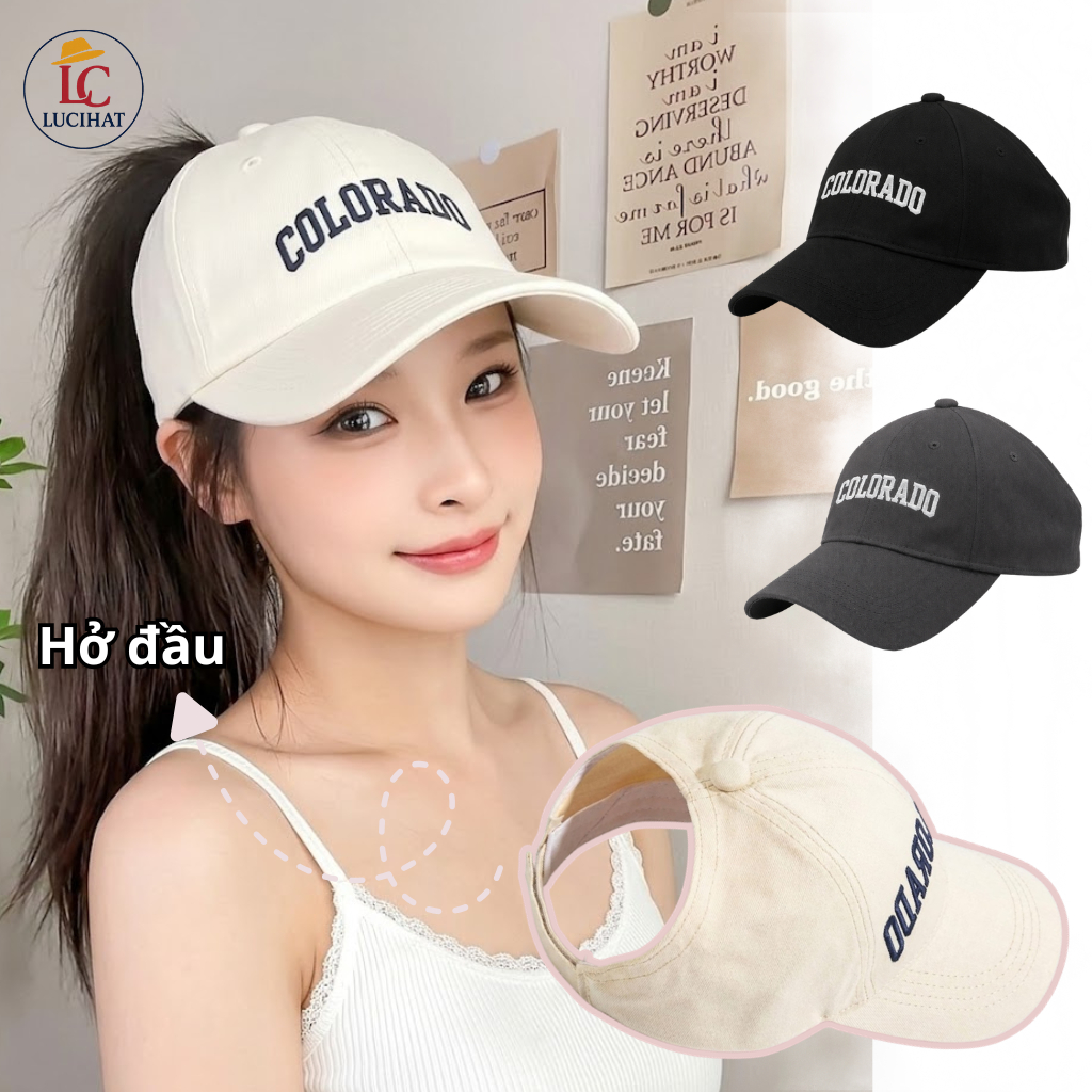 Mũ lưỡi trai, mũ le nam nữ nửa đầu chữ P, nón lưỡi trai hở chóp thể thao form mềm chất liệu vải kaki cao cấp