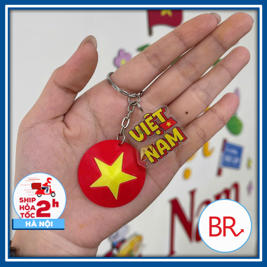 [Quà tặng 30/4 – 2/9] Sỉ Móc Khóa Nón Lá Cờ Việt Nam–Charm Cờ Đỏ Sao Vàng , Móc Treo Balo Quà Lưu Niệm Yêu Nước 02726
