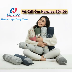 Vỏ gối ôm 80x100cm Hanvico khóa kéo cao cấp
