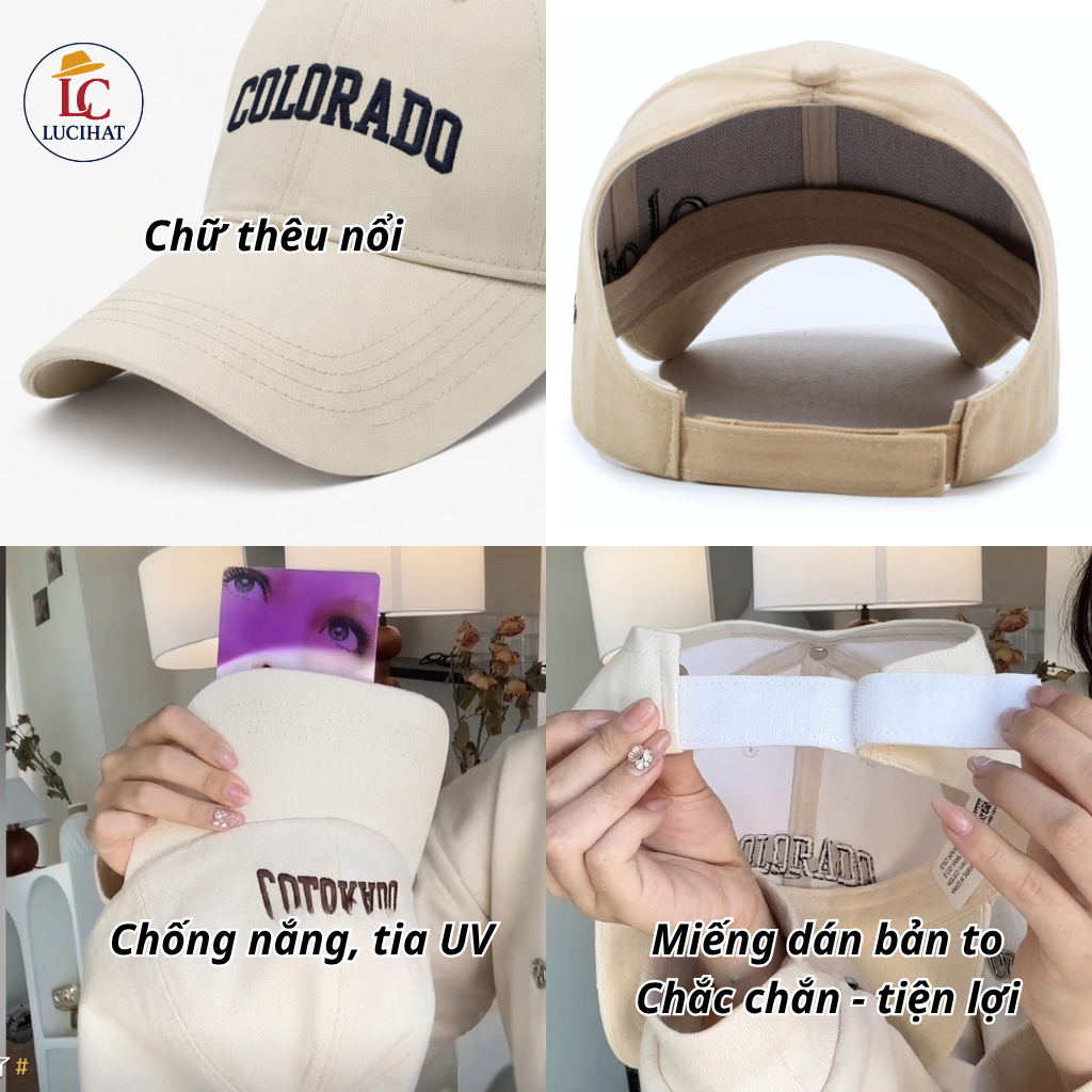 Mũ lưỡi trai, mũ le nam nữ nửa đầu chữ P, nón lưỡi trai hở chóp thể thao form mềm chất liệu vải kaki cao cấp