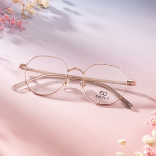 Gọng Kính Cận Oval Eye Plus 70680 Thép Không Gỉ Siêu Mảnh Nhẹ Kính Mắt Nam Nữ Thời Trang Unisex