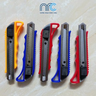 Combo 2 Dao Rọc Giấy, Dao Cắt Giấy Loại Lớn Thay Lưỡi Được, Dao Rọc Giấy, Hộp, Bao Bì Carton