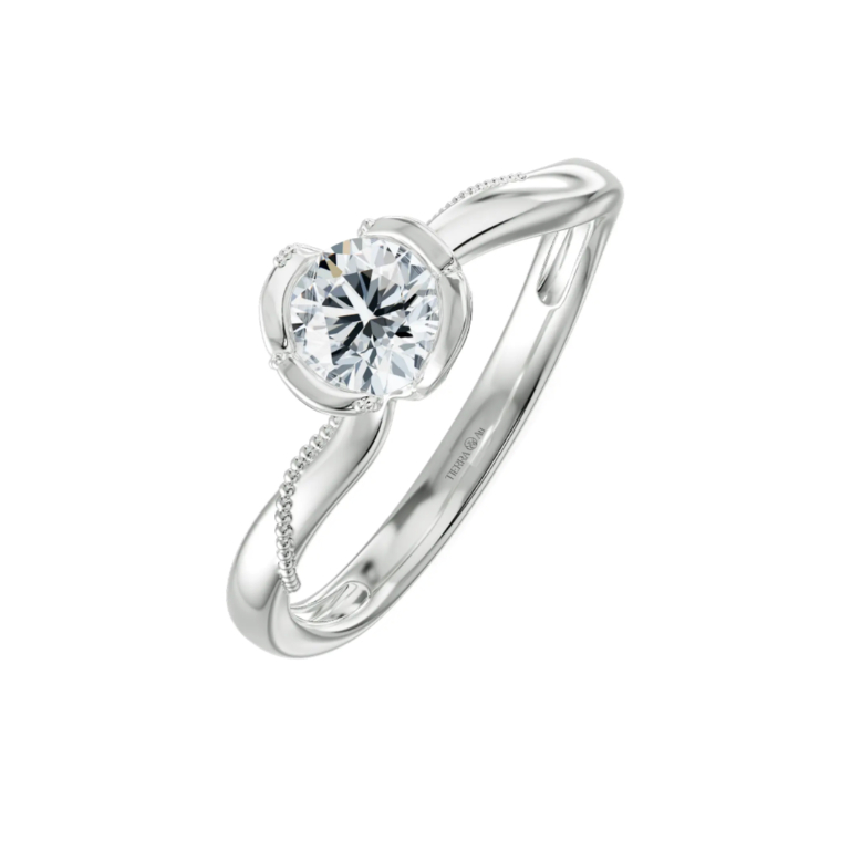 [CHAT TRƯỚC KHI ĐẶT] Nhẫn Cầu Hôn Tierra Enchanted Tulip NCH5405, Vàng 14K/ 18K, Lấy Cảm Hứng Uyển Chuyển, Nữ Tính