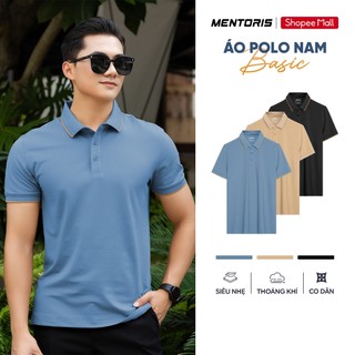 Áo Polo Nam MENTORIS, Form BASIC Tôn Dáng, Vải Cotton Thoáng Mát, Co Giãn, Nhiều Màu MPS207R