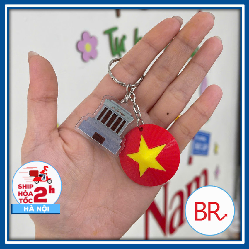 [2/9] Móc Treo Chìa Khóa Nón Lá Cờ Đỏ Sao Vàng – Quà Tặng Tết Ý Nghĩa, Phụ Kiện Treo Balo,Túi Xách,Cây Thông 03049