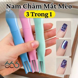 Nam Châm Hơ Mắt Mèo 3 Trong 1 - Bút Nam Châm Tạo Hiệu Ứng Trái Tim Mặt Trăng Siêu Mạnh Cho Tiệm Nail THEGIOINAIL666