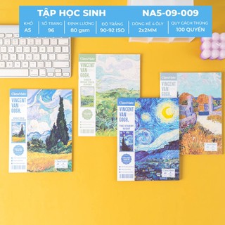 Combo 10 Tập Ô Li Miền Nam A5 80/100GSM Classmate Đa Dạng Mẫu Mã, Vở 4 Ô Ly Chống Thấm Cho Học Sinh, Sinh Viên