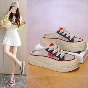 MIXI UNI - Giày Sục Nữ SPORT Thể Thao Đế Cao 4cm ( Hàng Quảng Châu CC ) - Giày Đạp Gót Da Mềm Êm Chân Mẫu Mới 2026