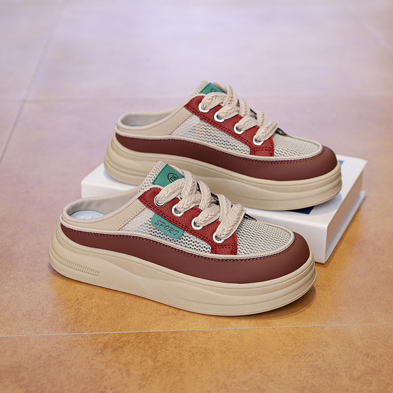 MIXI UNI - Giày Sục Nữ SPORT Thể Thao Đế Cao 4cm ( Hàng Quảng Châu CC ) - Giày Đạp Gót Da Mềm Êm Chân Mẫu Mới 2026
