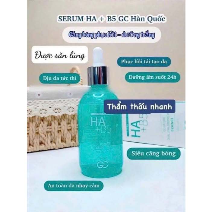 Serum Phục Hồi Dưỡng Da Căng Bóng Chuyên Sâu Vitamin B5 + HA GC Nature Hàn Quốc Lọ 100mL-ThyLee