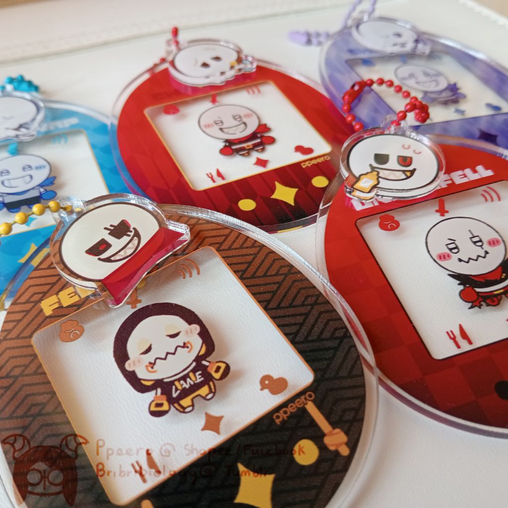 "Skelebros Tamagotchi" Keychain Dây Bi | Undertale Au