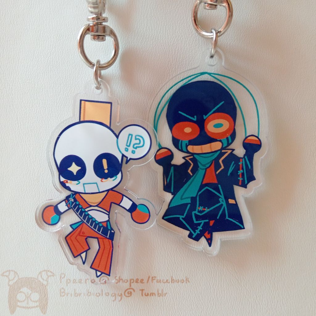 "Funky Palette" Error & Ink Keychain | Undertale Sans Au