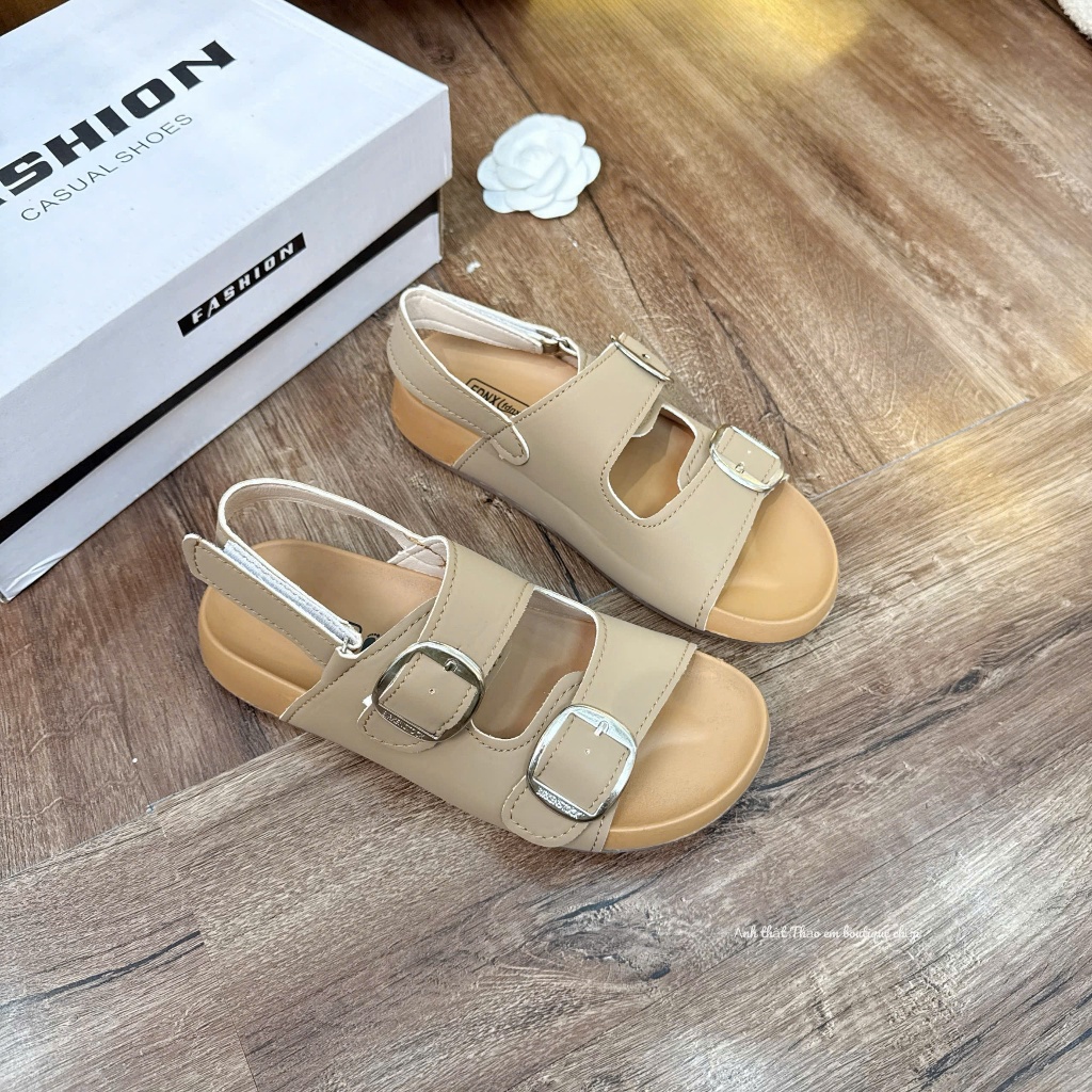 [Thảo Em - Qh85] Sandal nữ 2 quai đế bệt quai hậu da lì thời trang mùa hè