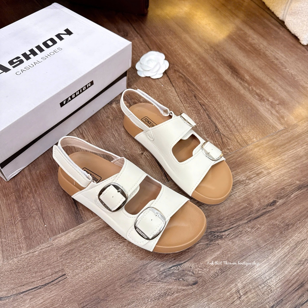[Thảo Em - Qh85] Sandal nữ 2 quai đế bệt quai hậu da lì thời trang mùa hè