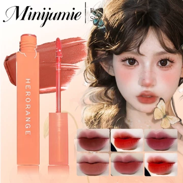 Son Herorange kem lì mềm mịn như nhung chống khô môi lâu trôi son, Son kem lì trung thân vuông chống thấm nước Làm trắng