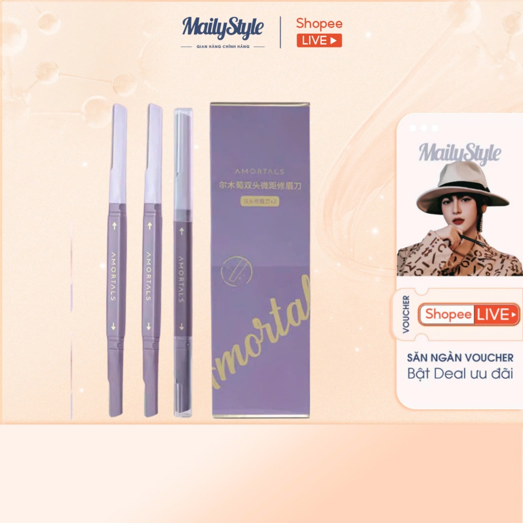 T30_Dụng cụ cạo lông mày hai đầu AMORTALS