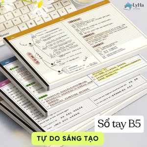 Tập Ghi Chép B5 Dạng Ngang S67 Kẻ Caro 20 Tờ Luyện Từ vựng , Vẽ Sơ Đồ Tư Duy , Tóm Tắt Bài Học