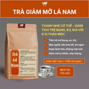 Trà Lá Nam - Thanh Lọc Cơ Thể, Giảm Đầy Hơi Chướng Bụng, Nhẹ Bụng Dễ Tiêu, Giữ Dáng Gọn Gàng, Bịch 30 Túi Lọc