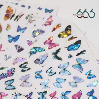 Sticker Dán Móng Xà Cừ Phản Quang 7 Màu Hot 2026 - Hình Dán Hologram Lấp Lánh Trang Trí Móng Sang Chảnh THEGIOINAIL666