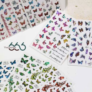 Sticker Dán Móng Xà Cừ Phản Quang 7 Màu Hot 2026 - Hình Dán Hologram Lấp Lánh Trang Trí Móng Sang Chảnh THEGIOINAIL666