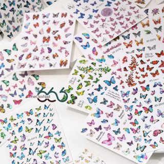 Sticker Dán Móng Xà Cừ Phản Quang 7 Màu Hot 2026 - Hình Dán Hologram Lấp Lánh Trang Trí Móng Sang Chảnh THEGIOINAIL666