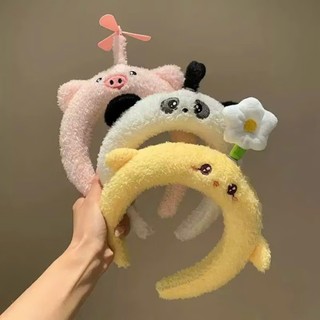 Băng đô cài tóc hình thú ngộ nghĩnh có kèm dây kéo xoay