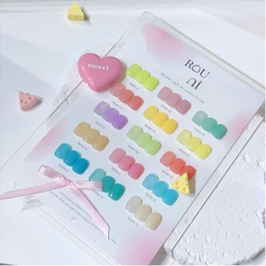 Set sơn gel Rouni 15 màu thạch Dopamine Nude & Sheer Macaron Candy chuyên dùng cho tiệm nail