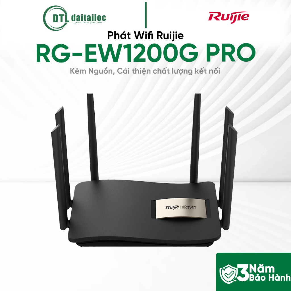 Phát Wifi Ruijie RG-EW1200G PRO Kèm Nguồn, Cải thiện chất lượng kết nối| Chính Hãng| Bảo Hành 36 Tháng