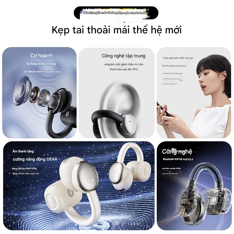Tai nghe bluetooth Philips TAT4469 thiết kế kẹp tai, kết nối 10s, Chip Bluetooth 5.3 | BigBuy360 - bigbuy360.vn