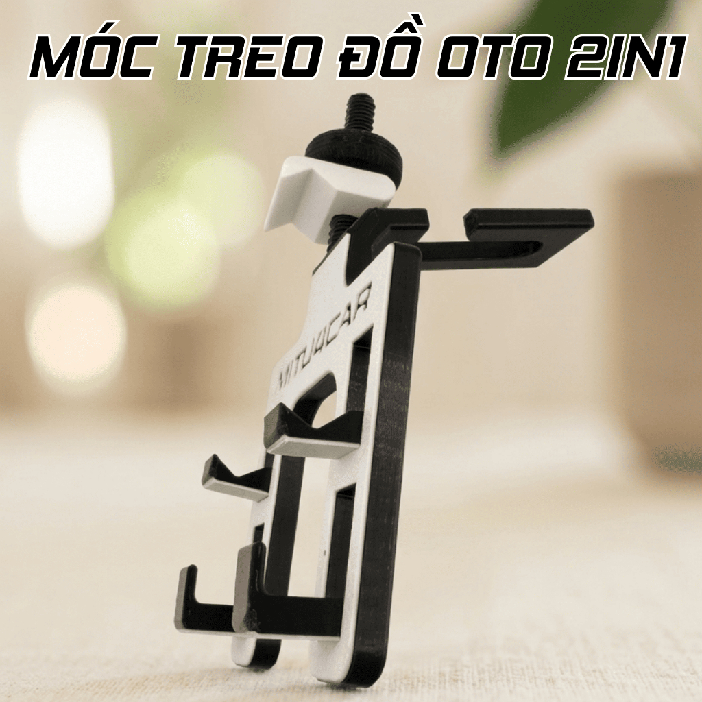 Móc Treo Đồ Ô Tô Sau Ghế 2in1 - Treo Túi & Đỡ Điện Thoại Đa Năng Chịu Lực Tốt - Phụ Kiện Nội Thất Ô Tô Tiện Ích