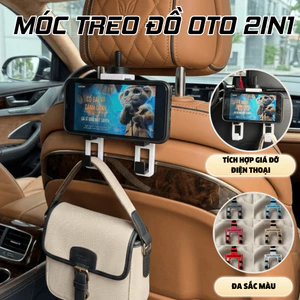 Móc Treo Đồ Ô Tô Sau Ghế 2in1 - Treo Túi & Đỡ Điện Thoại Đa Năng Chịu Lực Tốt - Phụ Kiện Nội Thất Ô Tô Tiện Ích
