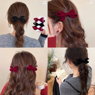 Kẹp Tóc 🍒 Cherry 🍒  Phối Lông Nhung Mềm Mịn Phong Cách Mùa Đông Hàn Quốc