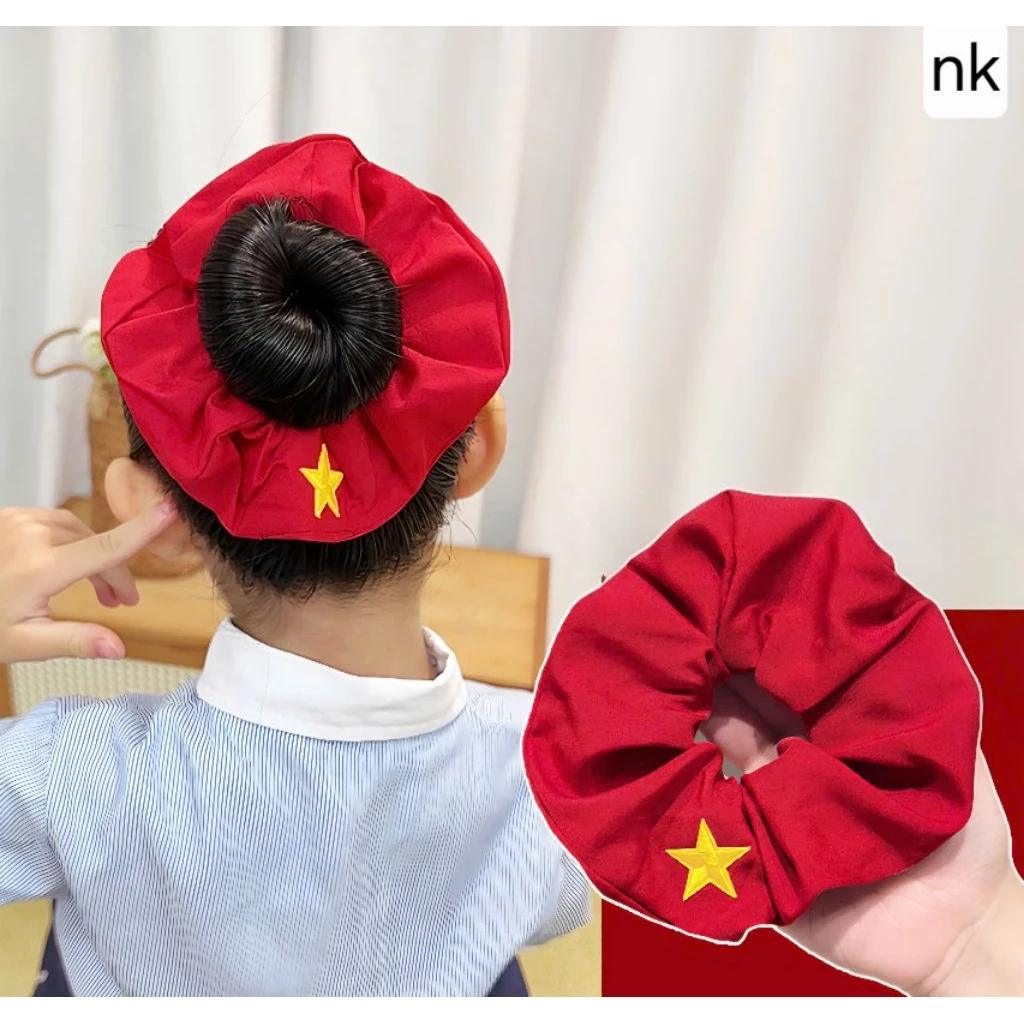 Dây Cột Tóc, Kẹp Tóc Lá Cờ Đỏ Sao Vàng Mừng Các Ngày Lễ Lớn Việt Nam