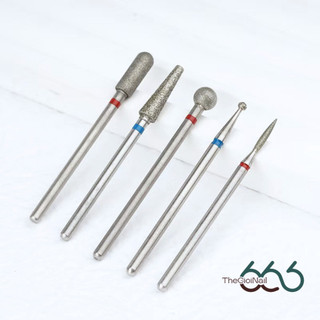 Combo 6 Món Đầu Mài Nail Kiểu Nga Cát Kim Cương – Mài Da Khô, Cuticle, Dụng Cụ Nail Salon Chuyên Nghiệp Thegioinail666