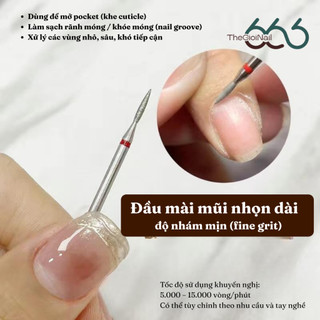 Combo 6 Món Đầu Mài Nail Kiểu Nga Cát Kim Cương – Mài Da Khô, Cuticle, Dụng Cụ Nail Salon Chuyên Nghiệp Thegioinail666