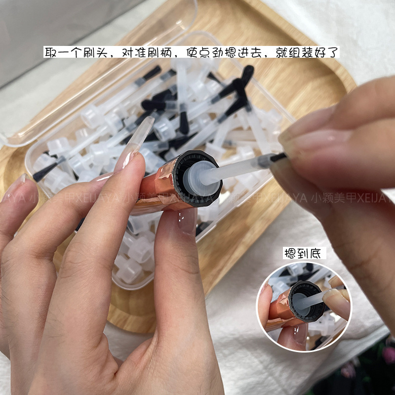 66 cọ nhỏ có thể thay thế + hộp đựng, dụng cụ làm móng