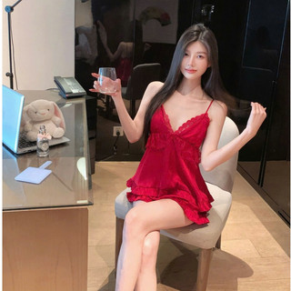 B138 Bộ đồ ngủ 2 dây chi tiết nhún bèo kiểu dáng tiểu thư xuân hè 2026 từ Phương Linh Underwear